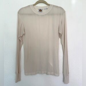 100% Silk Knit Crew Neck Long Sleeve